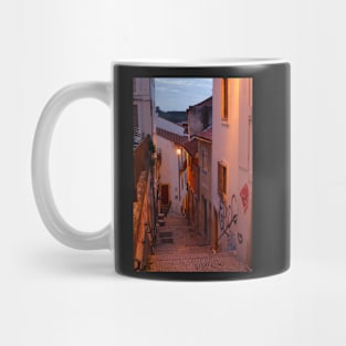 Alley, stairs, old town, Coimbra, Beira Litoral, Regio Centro, Portugal Mug